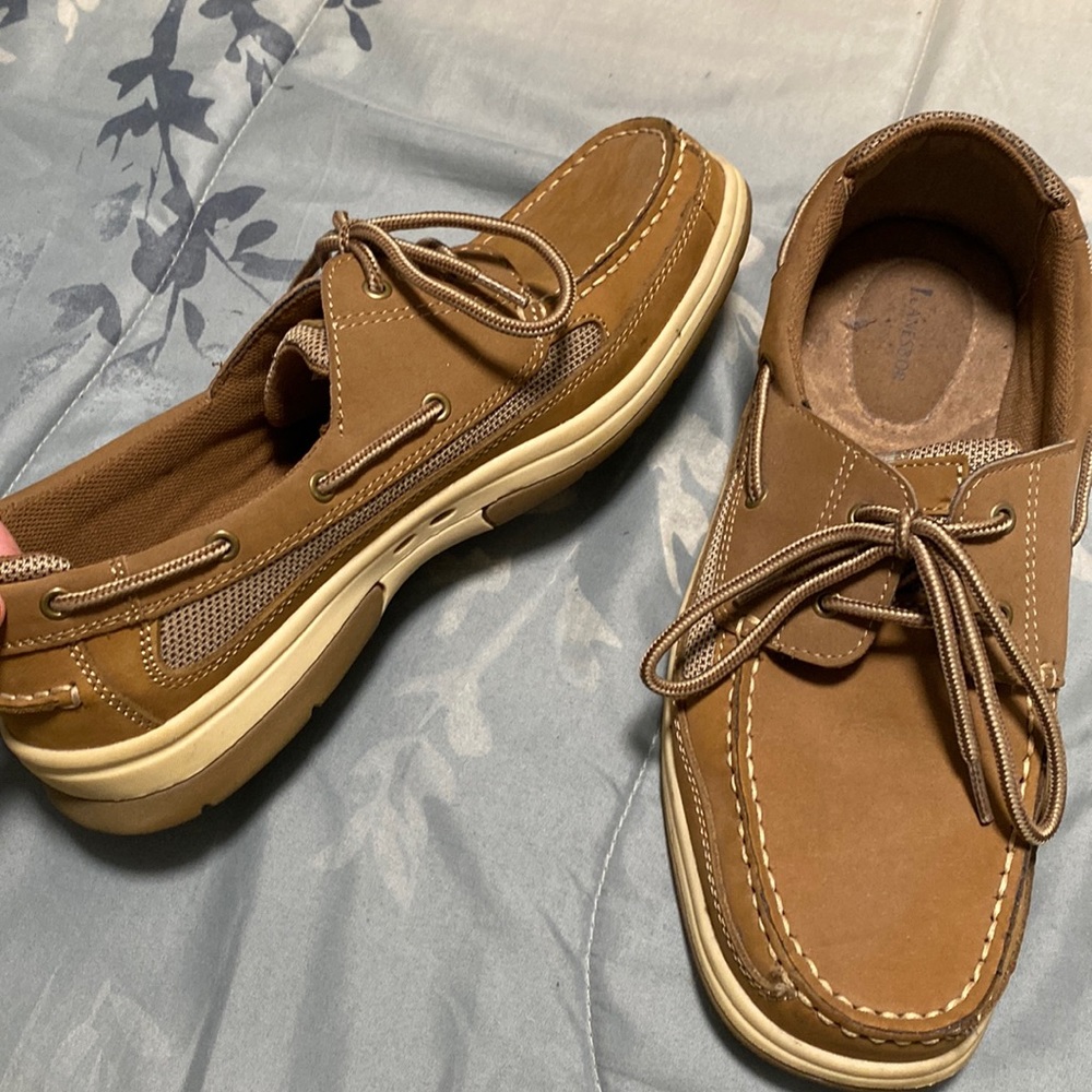 Tan leather shoes